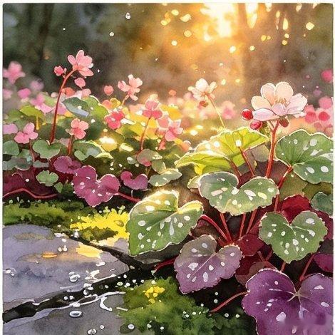 遇见艺术 新城事花语早安秋海棠花语主要是相思、苦恋和断肠，也被称为“相思草”。寓
