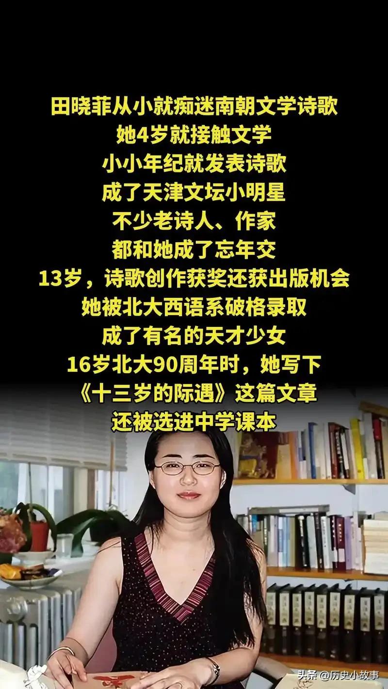 1999年，28岁北大才女田晓菲嫁给自己的美国导师，父母气的咬牙切齿，但田晓菲却
