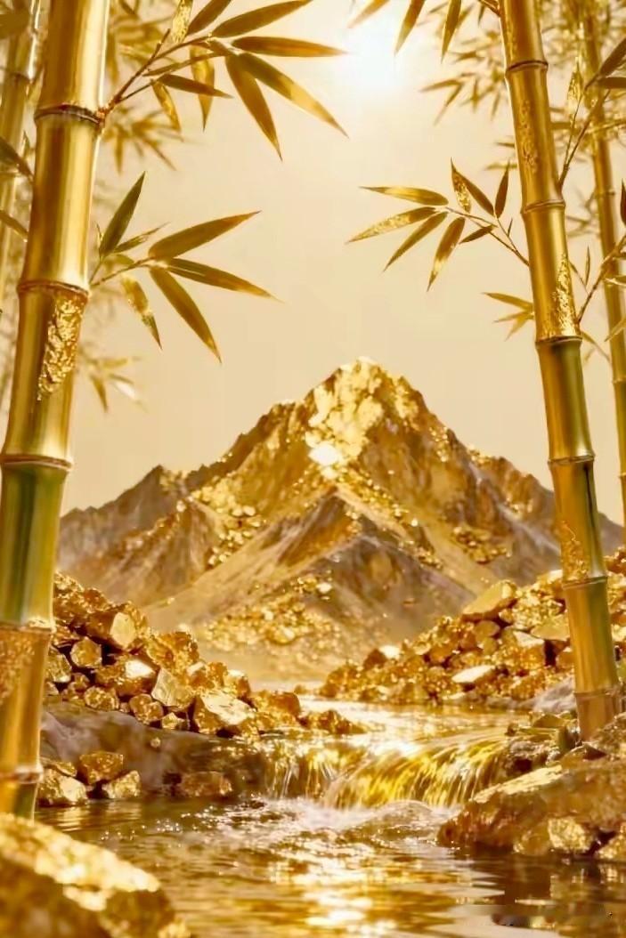 金山聚财宝，金竹引福到。