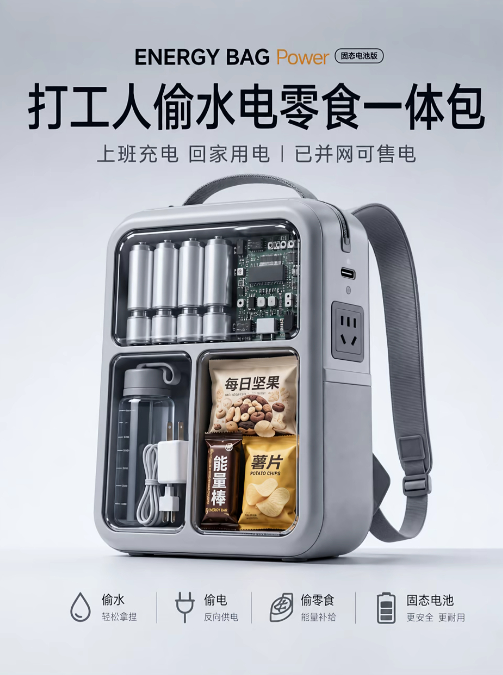 打工人偷水电零食一体包哈哈哈哈笑得我肚子痛 