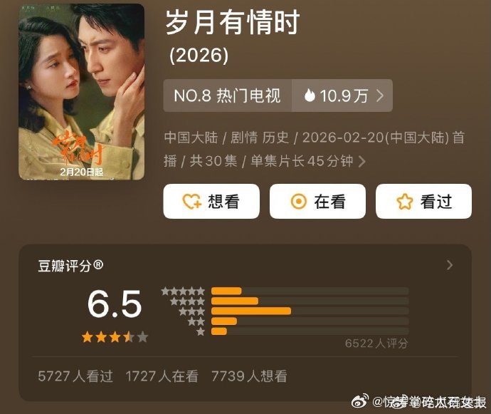 近期5部剧开分纯真年代的爱情岁月有情时豆瓣开分 近期五部剧豆瓣开分情况：《除恶》