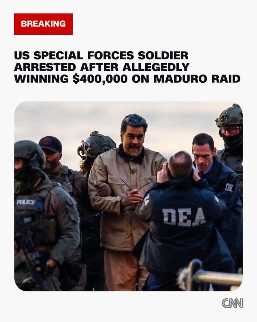 据CNN报道，一名参与“绝对决心行动”（即今年1月逮捕委内瑞拉总统尼古拉斯·马杜