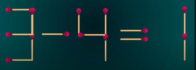 烧脑游戏开场！画面中“3 - 4 = 1”这个等式并不成立。此刻，向你发出挑战：