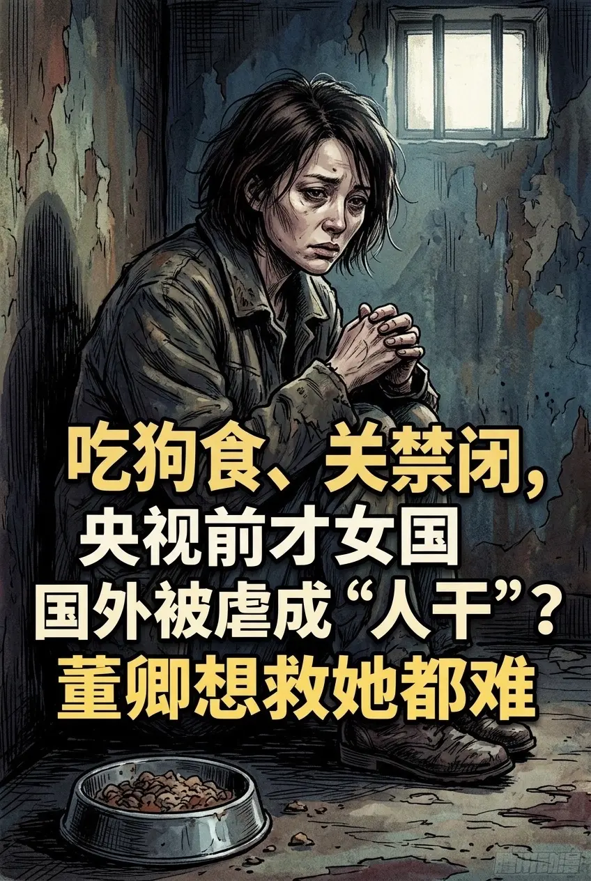 吃狗食、关禁闭，央视前才女国外被虐成“人。干”？董卿想救她都难