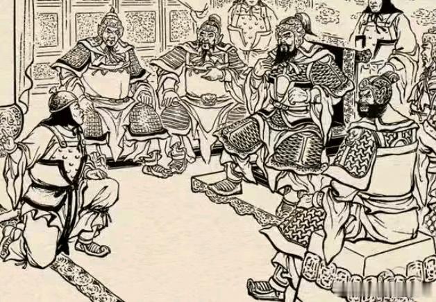 三国 “快把他们带进来！”此图中几位战将聚在一起开了个小会，一个说我亲眼看见的，