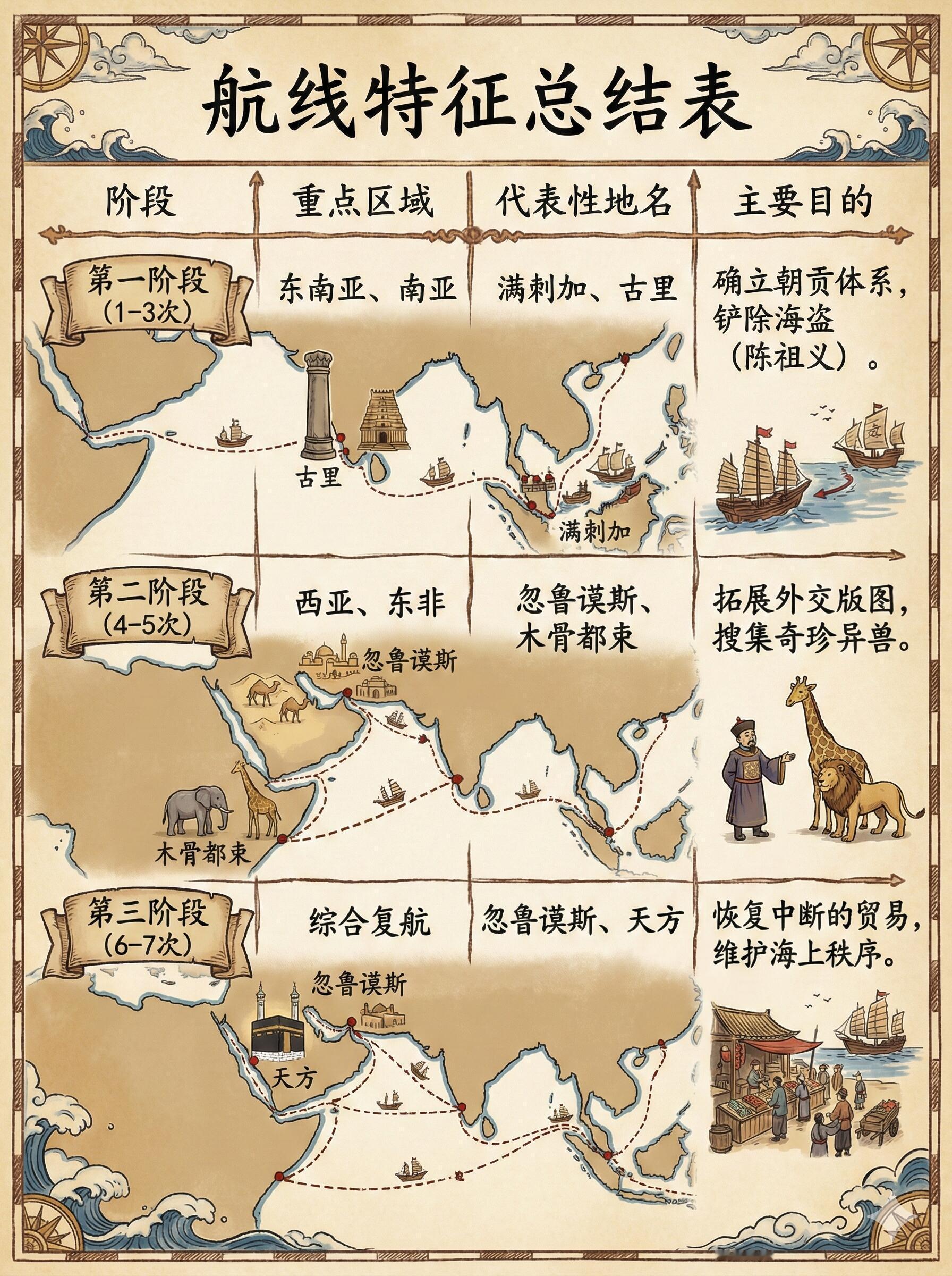 大明永乐时期郑和下西洋。 