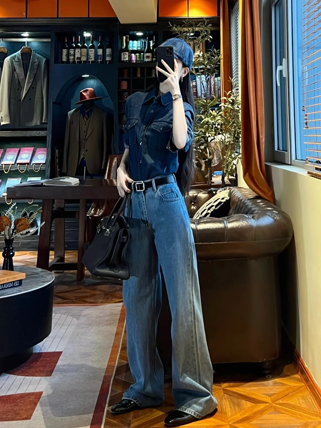 秋季时髦穿搭！今天一身牛仔也太酷了吧～