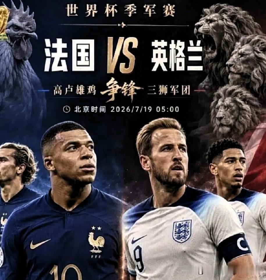 说白了这就是场“各取所需”的任务局：英格兰拿队史久违的季军圆梦，法国成全姆巴佩双