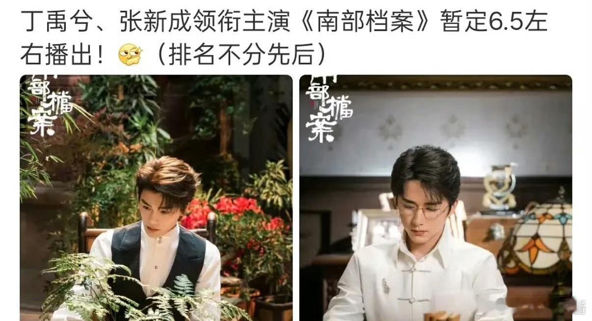 丁禹兮、张新成《南部档案》6月5日播出，期待吗 