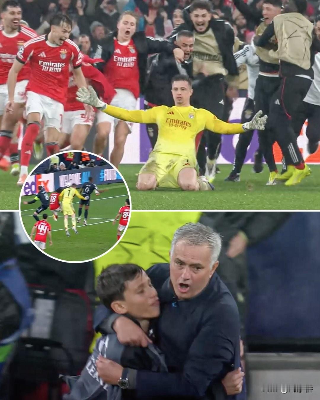 玩的就是心跳！

今晨，欧冠联赛第8轮，穆里尼奥带领本菲卡主场4:2击败皇马，以