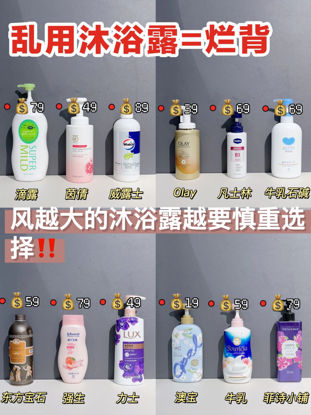 秋冬沐浴露推荐！祛痘保湿留香的全都有！