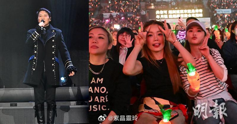 【明報即時】黎明演唱會尾場 容祖兒蔡卓妍舉紅蘿蔔手燈High爆容祖兒、阿Sa與彭