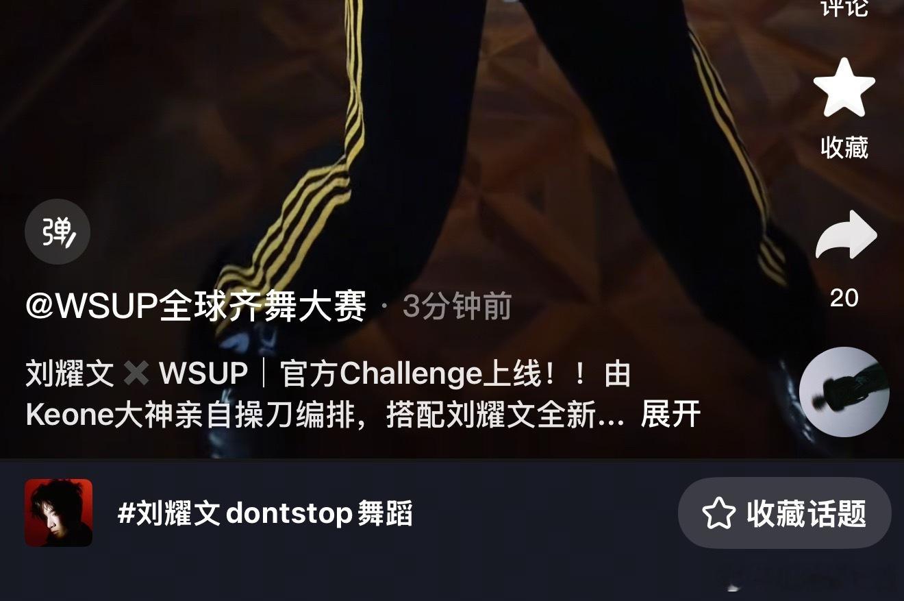 我去。。刘耀文dontstop舞蹈词条有odog、WSUP全球齐舞大赛官方发布c