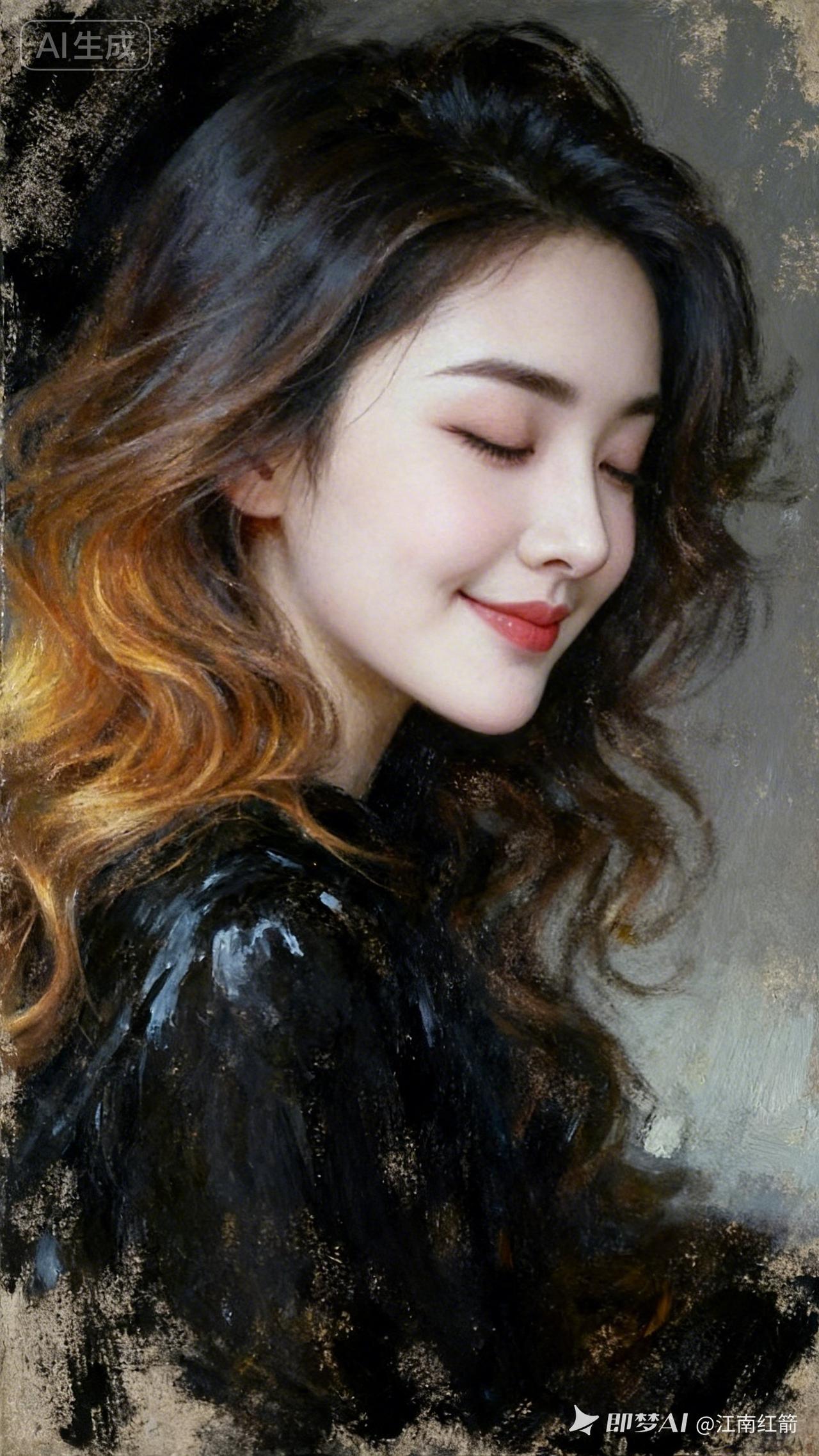 温柔微笑，暖心治愈，闭眼享受美好时光。