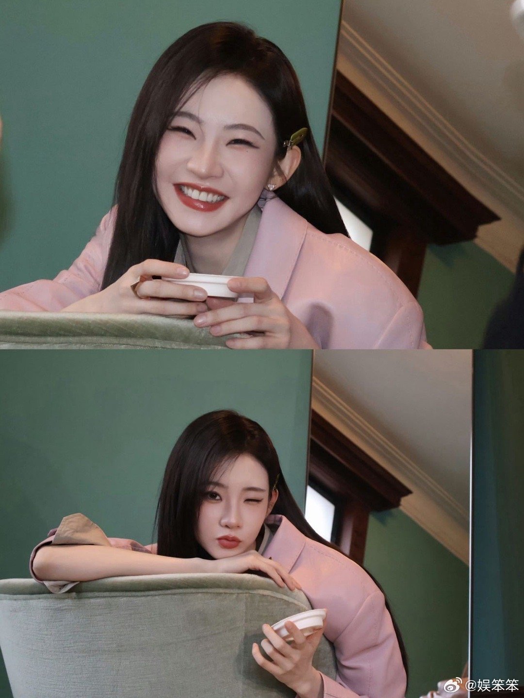 白鹿张艺凡内娱最爱笑的俩聚一起了 张艺凡白鹿在宇宙闪烁请注意 聚一块，俩最爱笑的