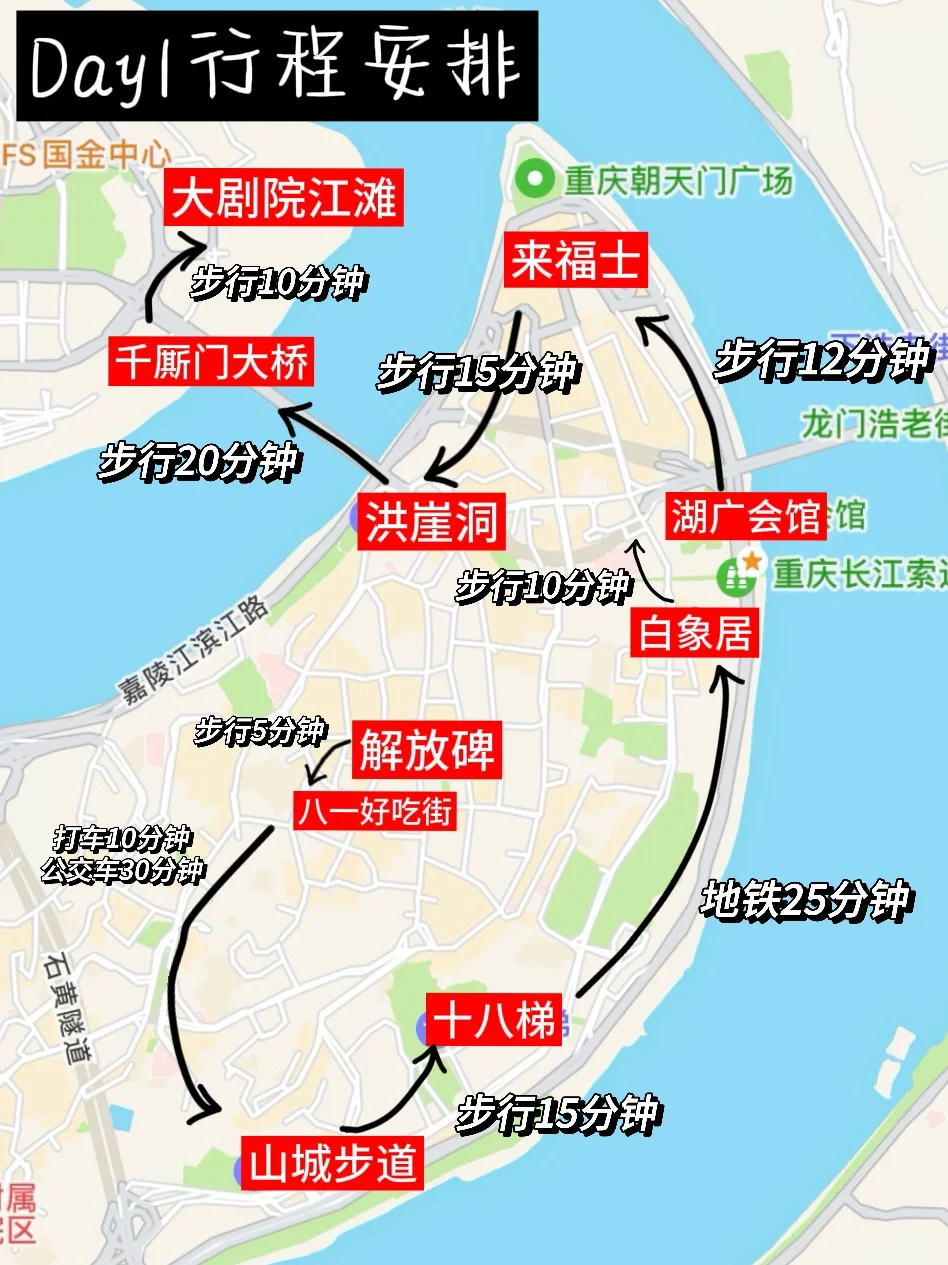 重庆只有看地图才能解决困惑…（不绕路攻略）