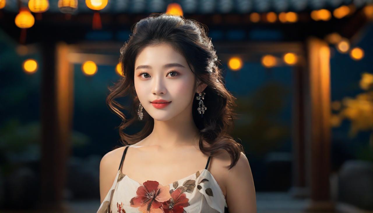 夜，悄然无声地降临，如同一位温婉的画家，以深蓝为底，轻轻挥洒着星辰与月光的笔触。