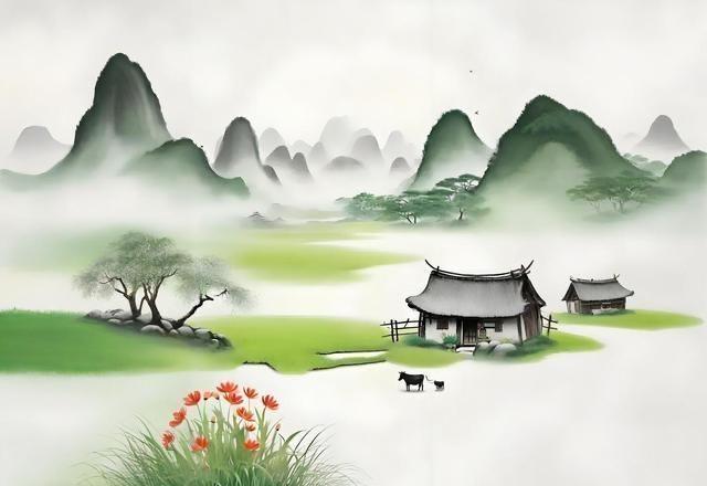 上联：鸟谈林外趣；
下联：鱼乐水中情。
下联：猫叫树间风。