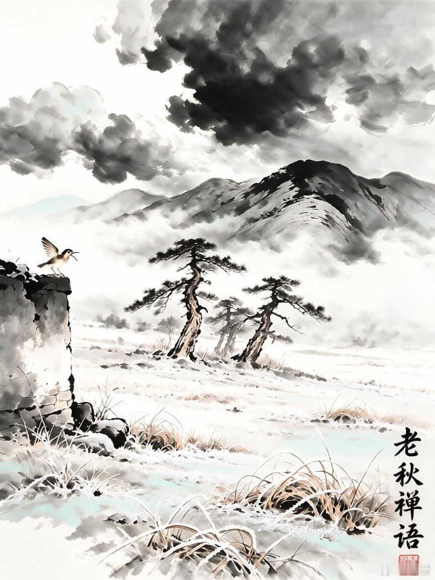 【老秋蝉语】2014年10月24日，2026你6月26日修。  霜凝原知百事空，