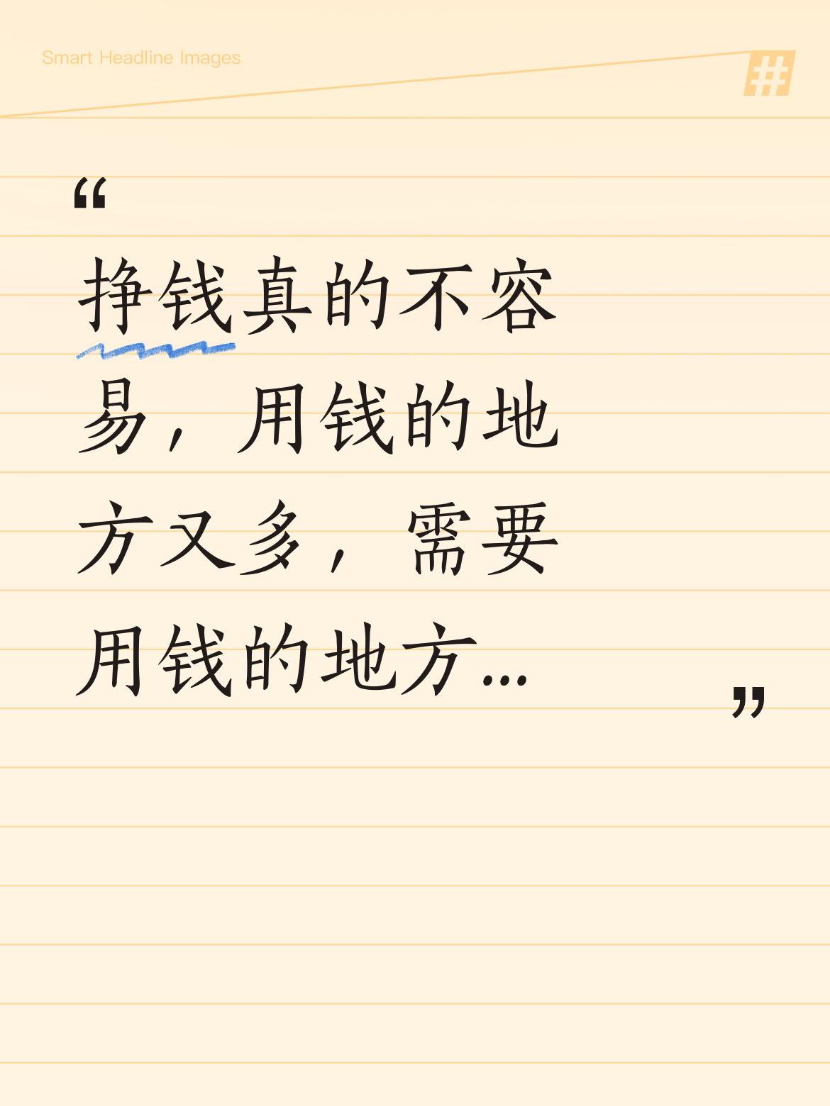 挣钱实在是太不容易了，生活中用钱的地方又多如牛毛，每一处需要用钱的地方都得精打细