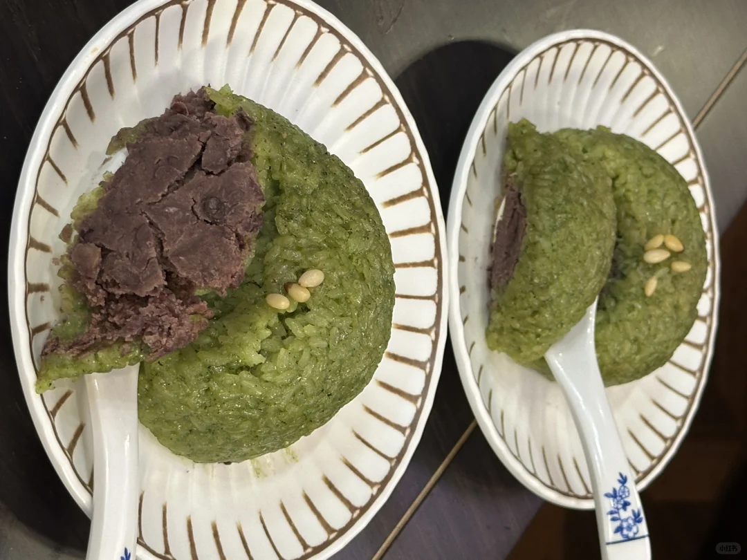 北京吃到了！！！手作豆沙麦青饭！！！