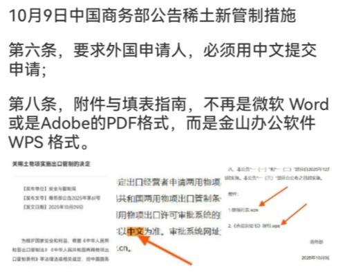 外国人申请稀土使用必须用中文，并且填表指南和附件都是用WPS格式，并没用微软wo