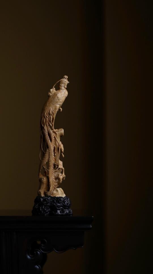 是谁都被它美晕了的凤鸟摆件！