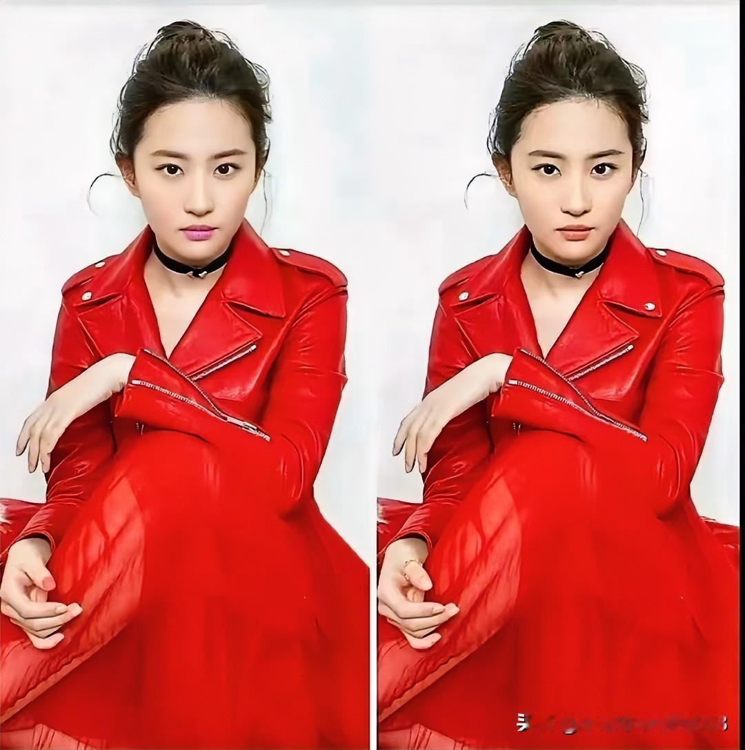 红衣美人坐，似画似诗情
找不同 至少7处[灵光一闪]