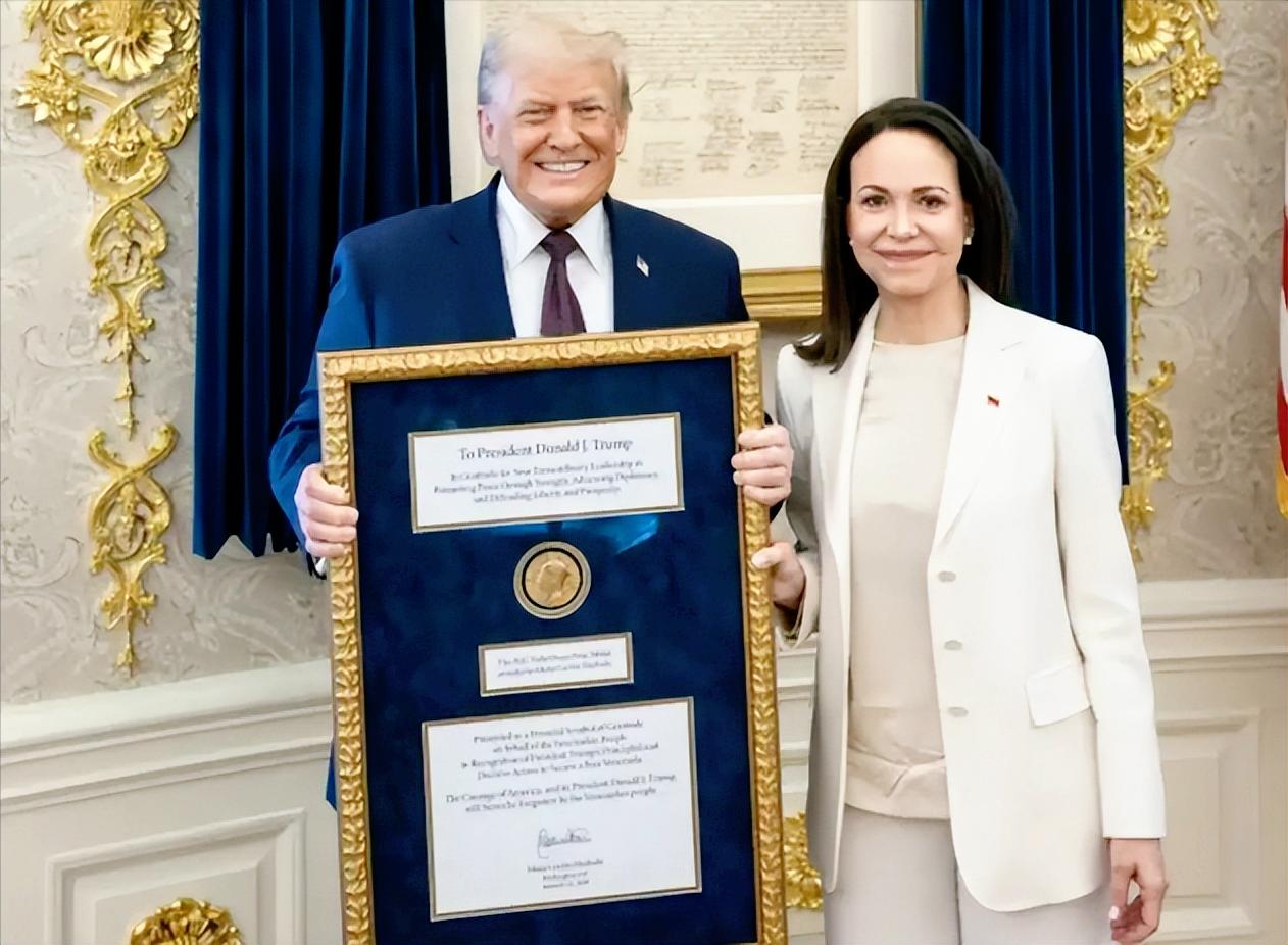 史无前例！委内瑞拉反对派领袖马查多去美国见特朗普闹得挺热闹，讽刺的是，她居然把自