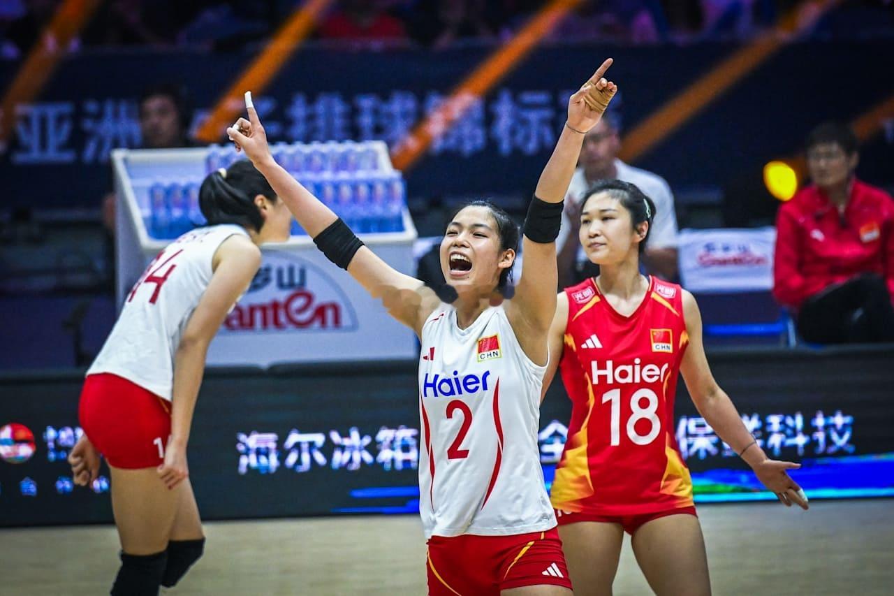 中国女排3-0中国台北女排中国女排庄宇珊13分（27扣10中0失误1被拦、3拦）