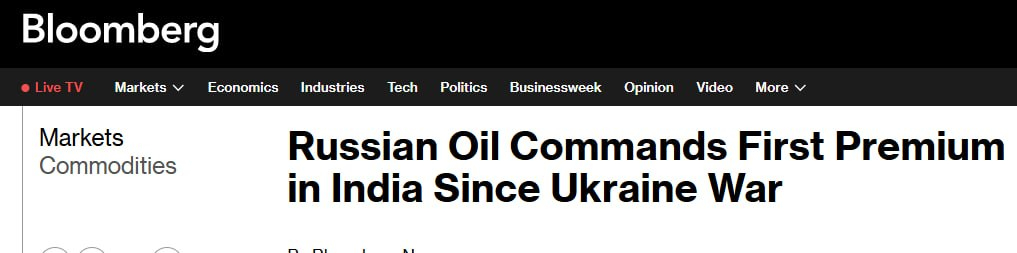 彭博社报道，印度俄罗斯原油价格已突破每桶120美元大关。据阿格斯能源数据，上周末