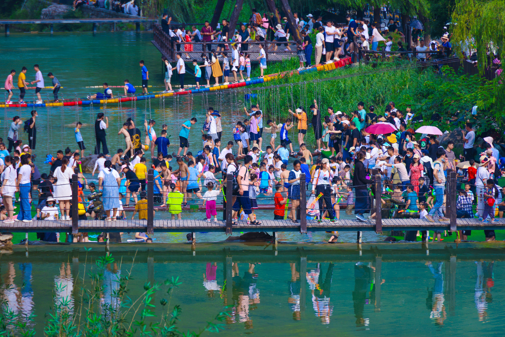 #阿山播天气# 6月25日，云台山 晴 21/34°C 🌲🏞 森林、泉水、瀑