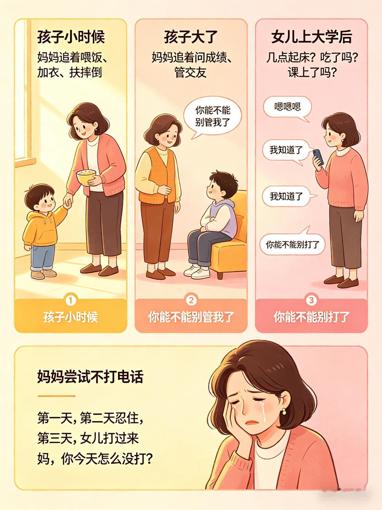 与万物语｜父母最深沉的爱，是学会闭嘴

孩子小时候，我们总怕他饿着、冻着、摔着。