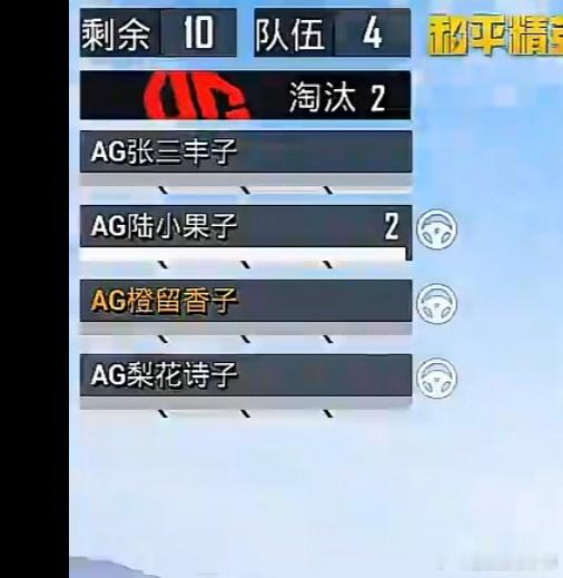 2026PEL夏季赛AG战队选手ID风格引发关注。画面显示，AG张三丰子、AG陆