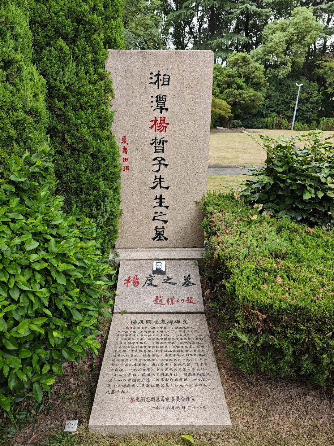 没有想到杨度墓竟然也在上海宋庆龄陵园里