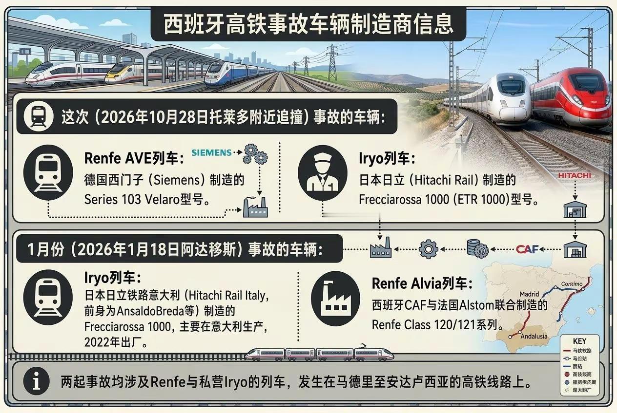 这次西班牙高铁事故，死了这么多人，为什么没什么热度？因为事故车辆是德国和日本造的