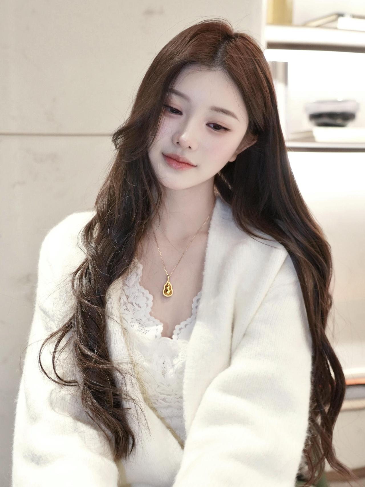 温柔甜美的冬日穿搭