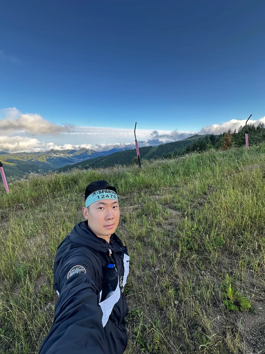 我在崇礼云顶越野跑，你在崇礼富龙给我加油