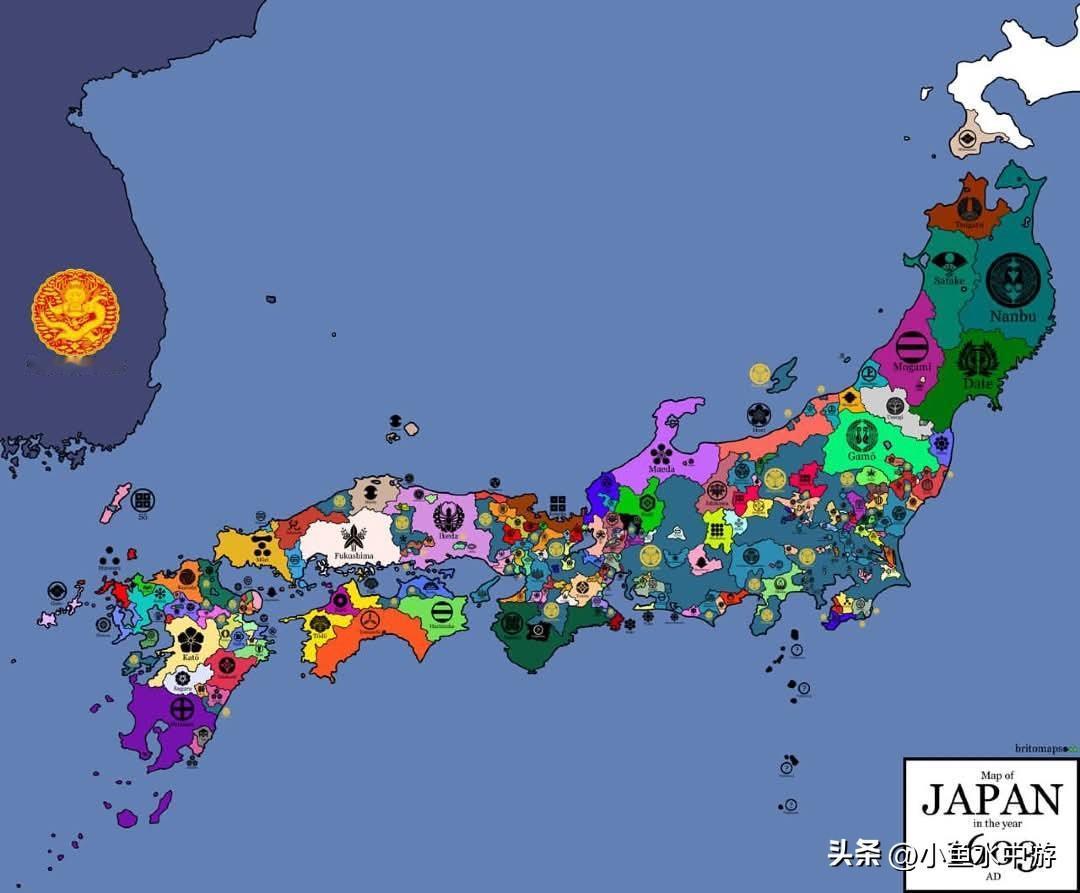 1603年日本氏族分布地图