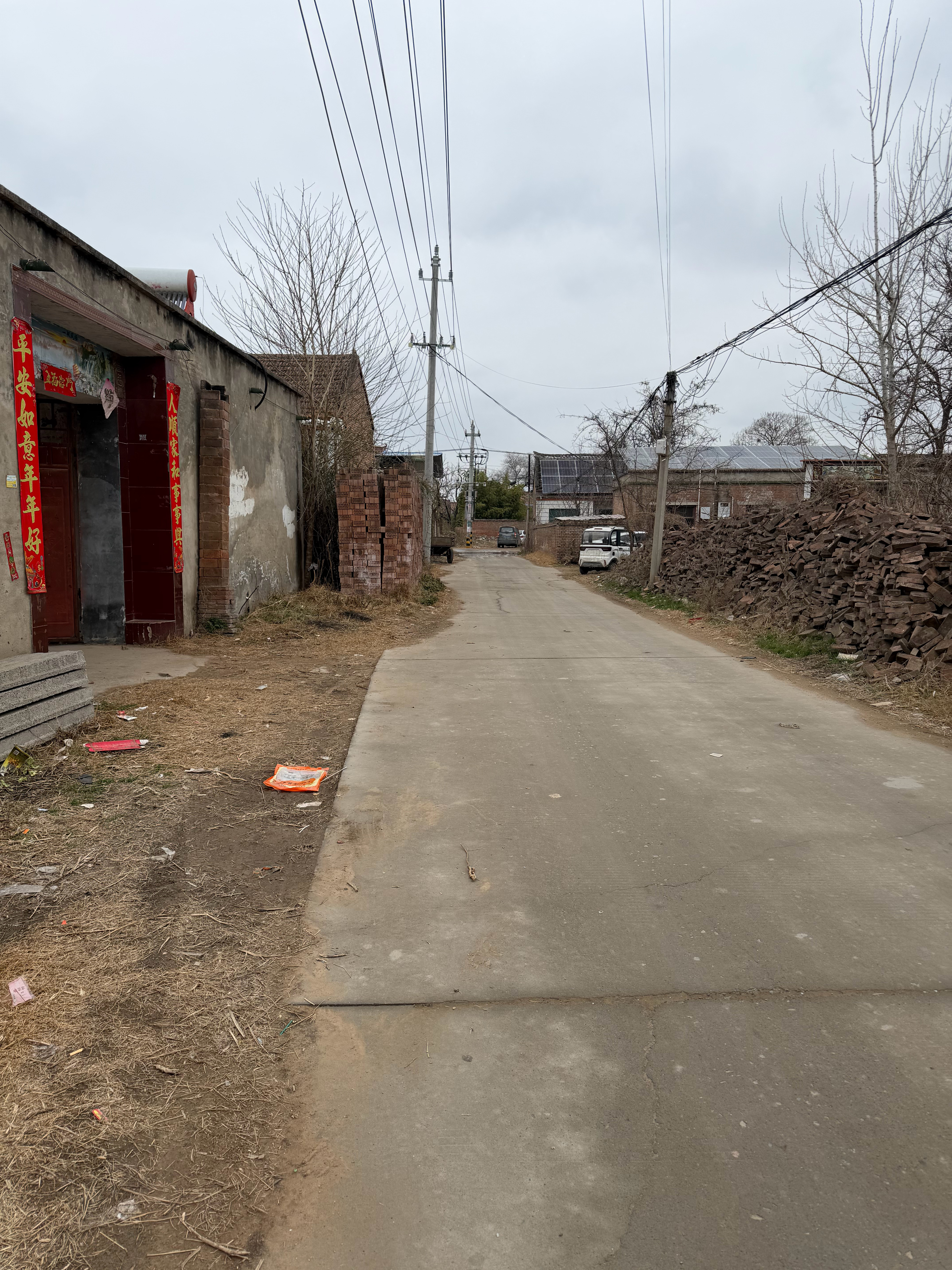 初八，今天的村里变的冷清了 