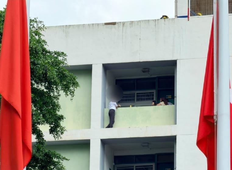 珍惜生命，香港将军澳毓雅里10号仁济医院靓次伯纪念中学，今（7日）早上约9时，一