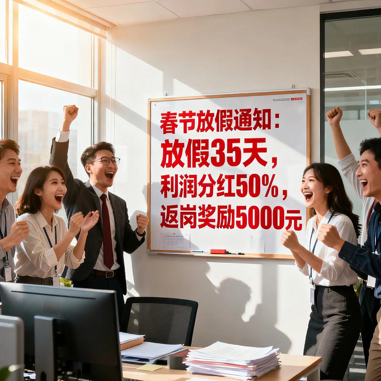 真实事件！公司春节放35天假还分一半利润，打工人羡慕到哭！
 
别划走！温州这家