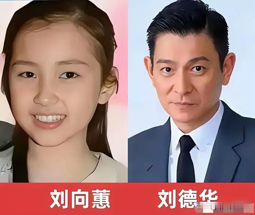 四大天王的女儿们长啥样！基因真的太厉害了，眉眼全是爸爸的影子。刘德华的女儿，眼睛