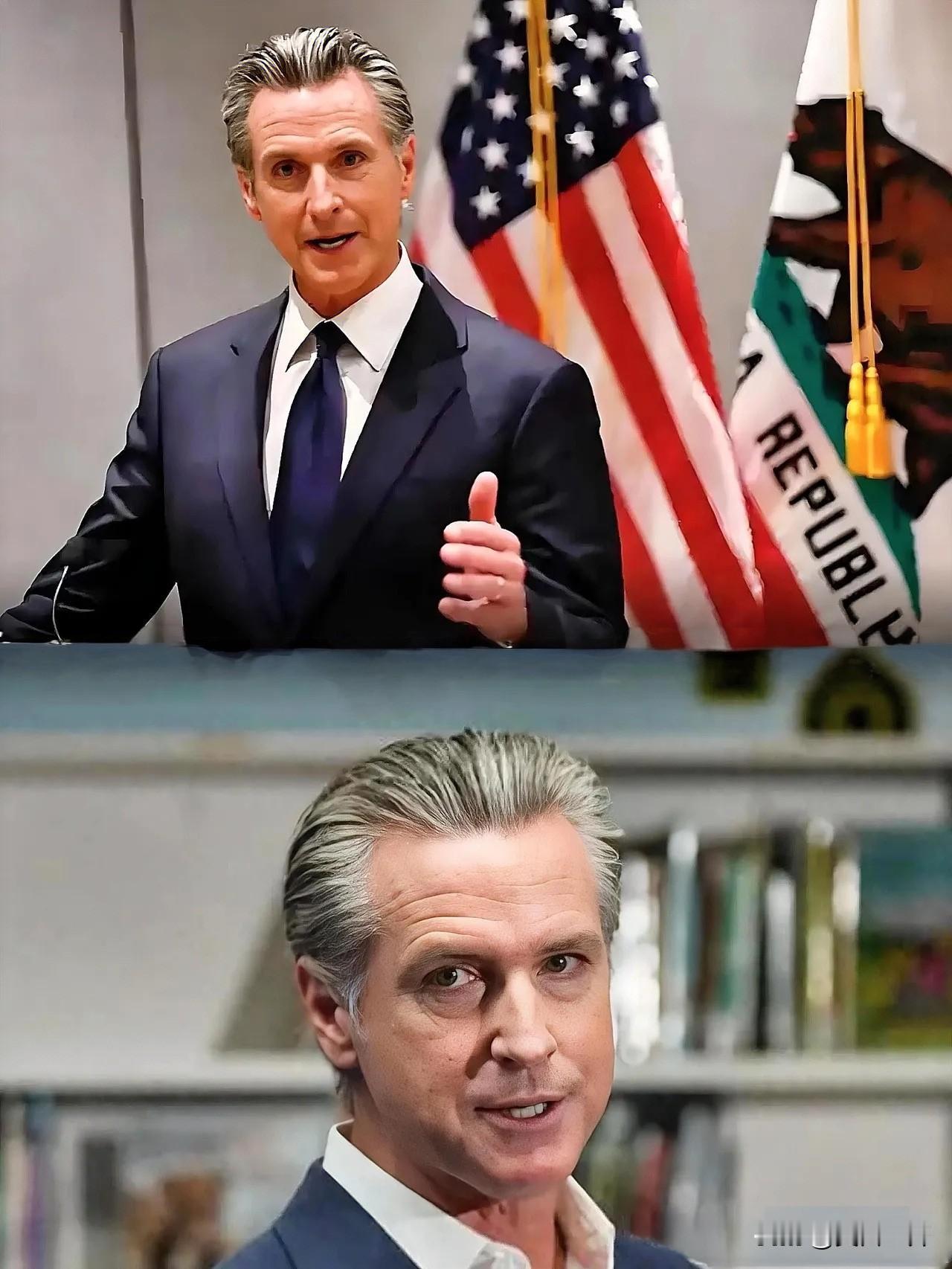 刷到个新闻，差点没笑出声。
关税战还没打，美国内先炸了！

加州州长纽森发了一段