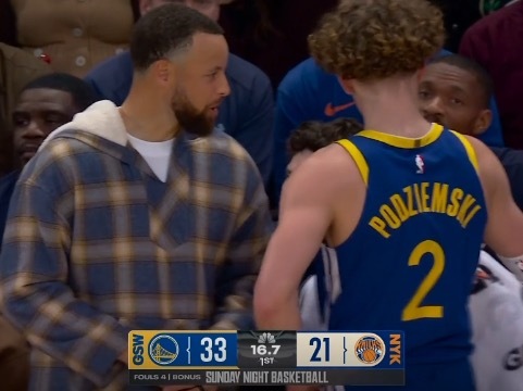 勇士首节领先纽约14分小波你别持球了除持球这三个失误 今天表现都不错 另外今天防