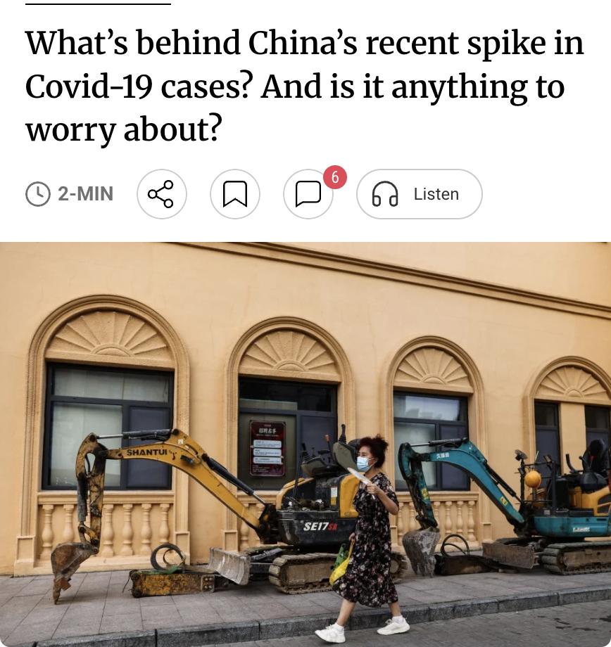 外媒：中国近期新冠病例明显上升，奥密克戎NB.1.8.1变异株传播已达"中等传播