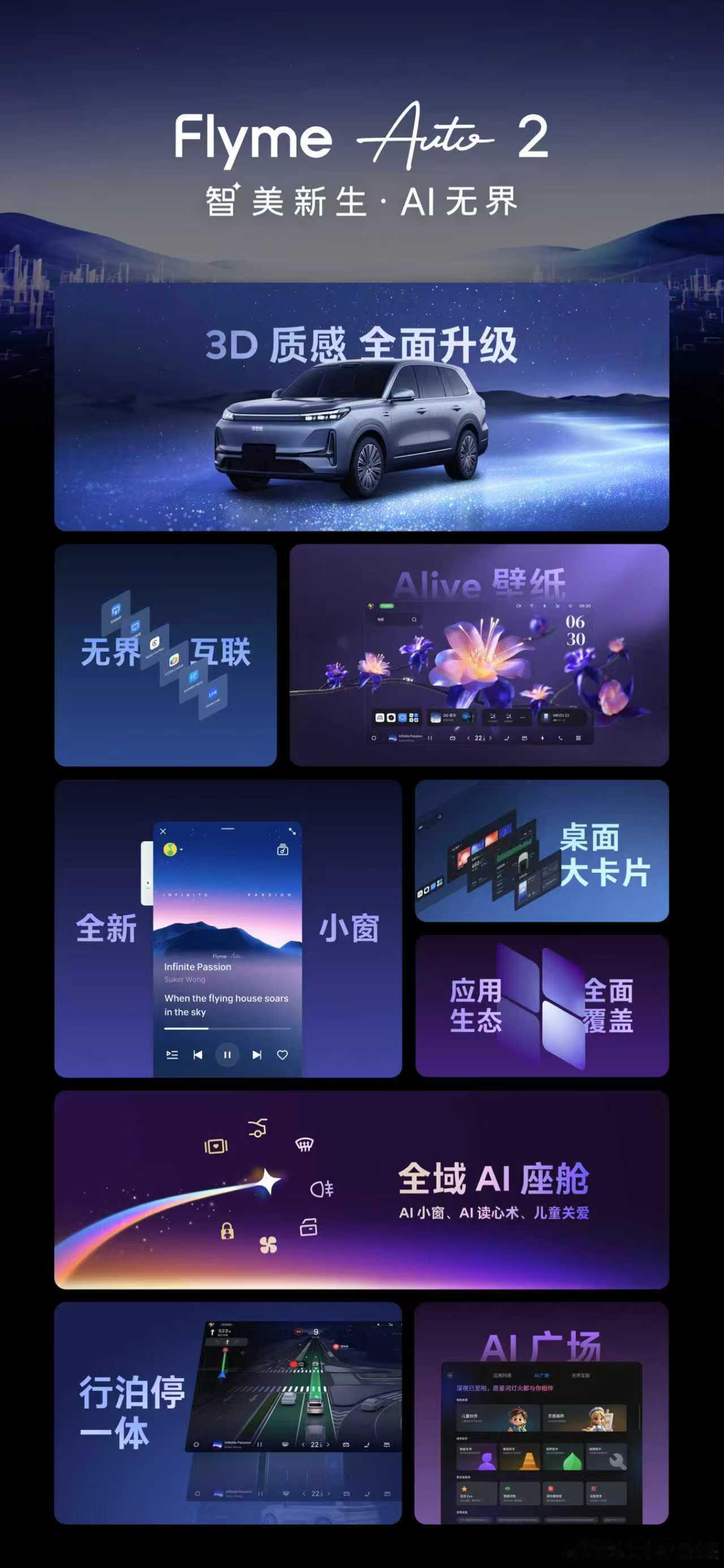 技术是没有边界的，魅族目前几乎和市面上各大主流手机品牌，都实现了手车互联。Fly