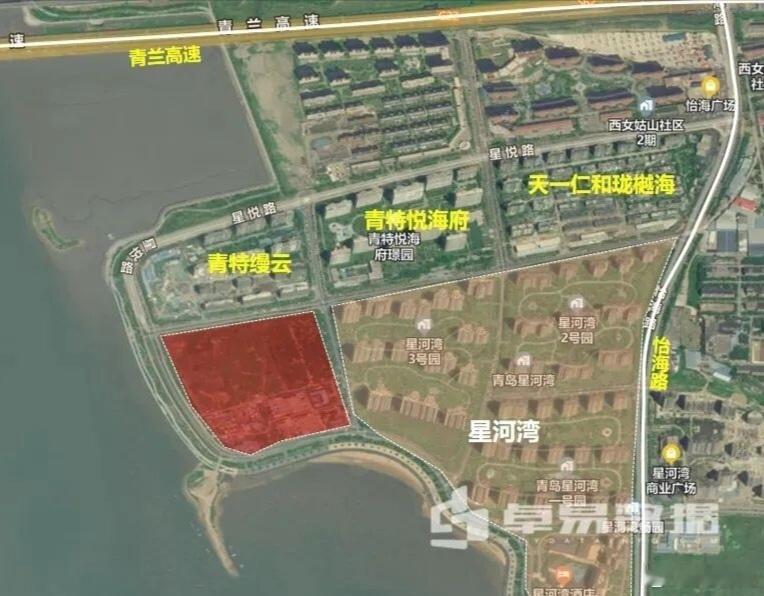 城阳白沙湾的星河湾大盘，遗留的最后一个180度海景地块，在打了七折后，上月在网上