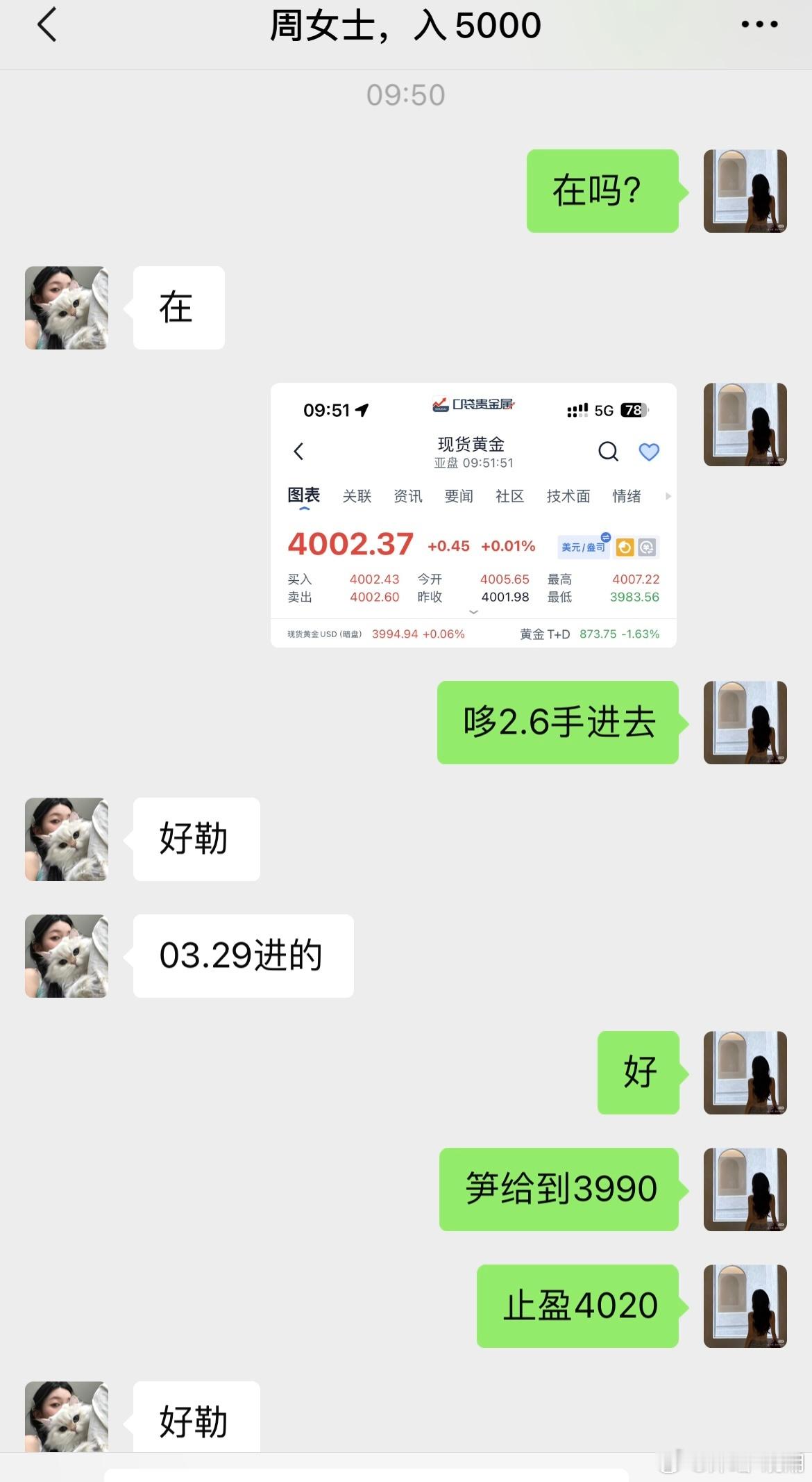 黄金  低谷的震荡都是蓄力，耐住漫长等待，时机一到自然稳步上扬。黄金“4003-