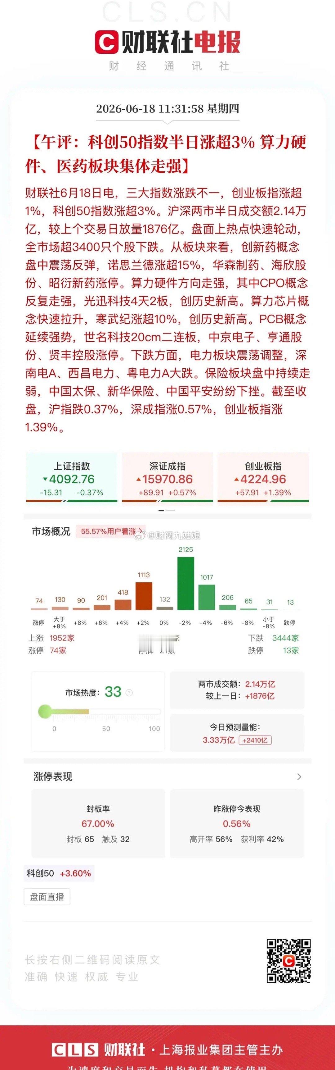 午评，科技发端午节红包！高盛发文到2030年token需求要增长24倍，算力股又